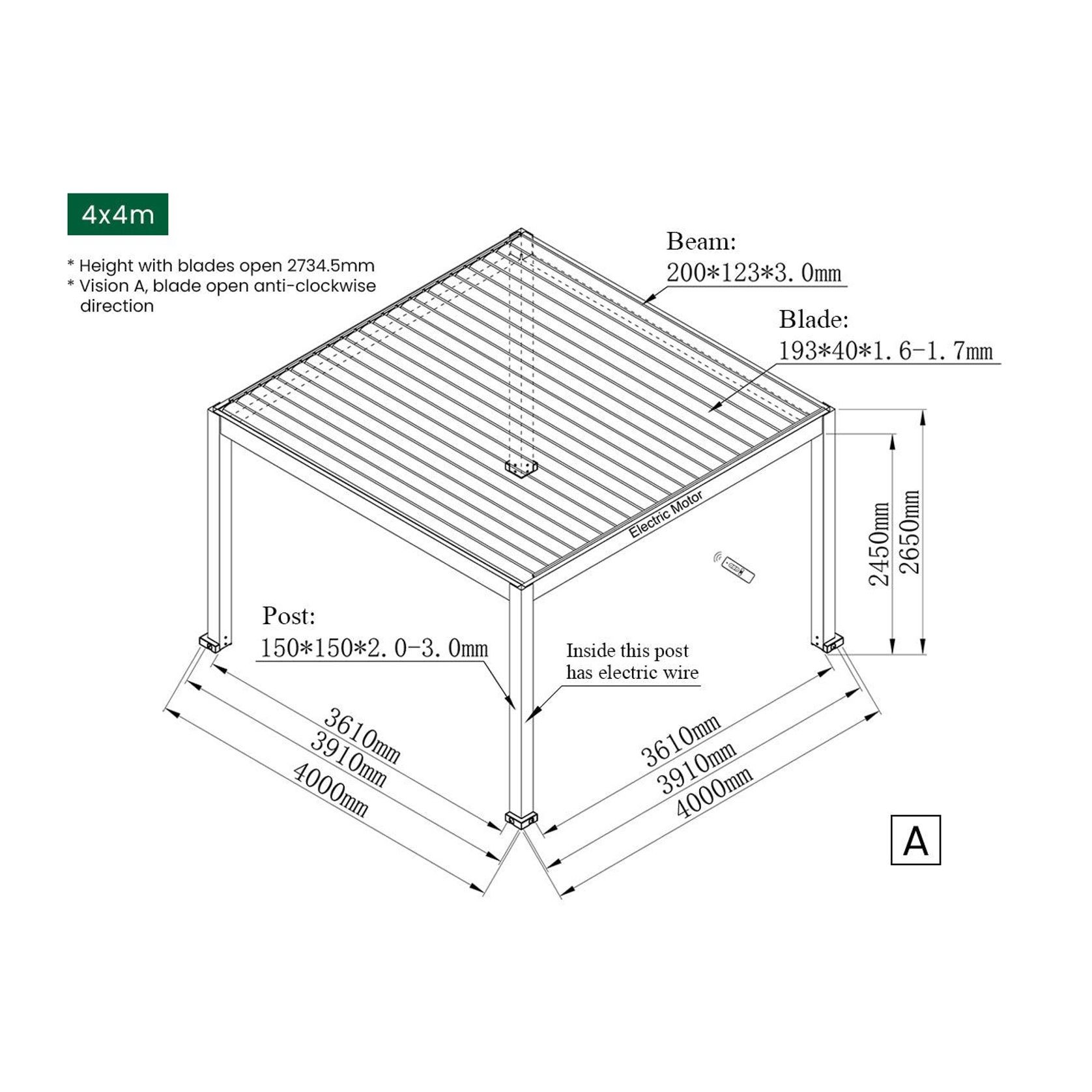 Tasman Motorised Freestanding Louvre Roof gallery detail image