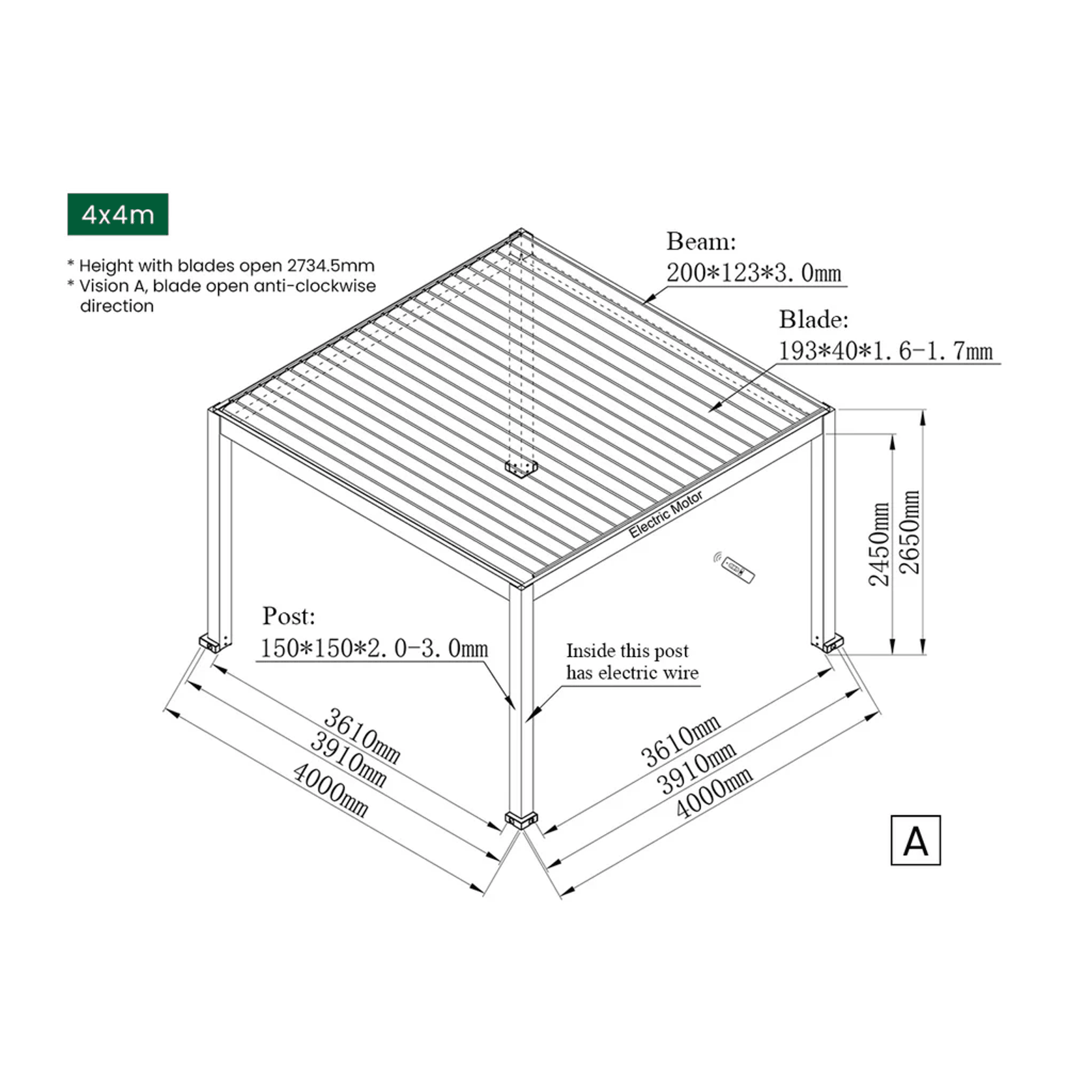 Tasman Motorised Freestanding Louvre Roof gallery detail image