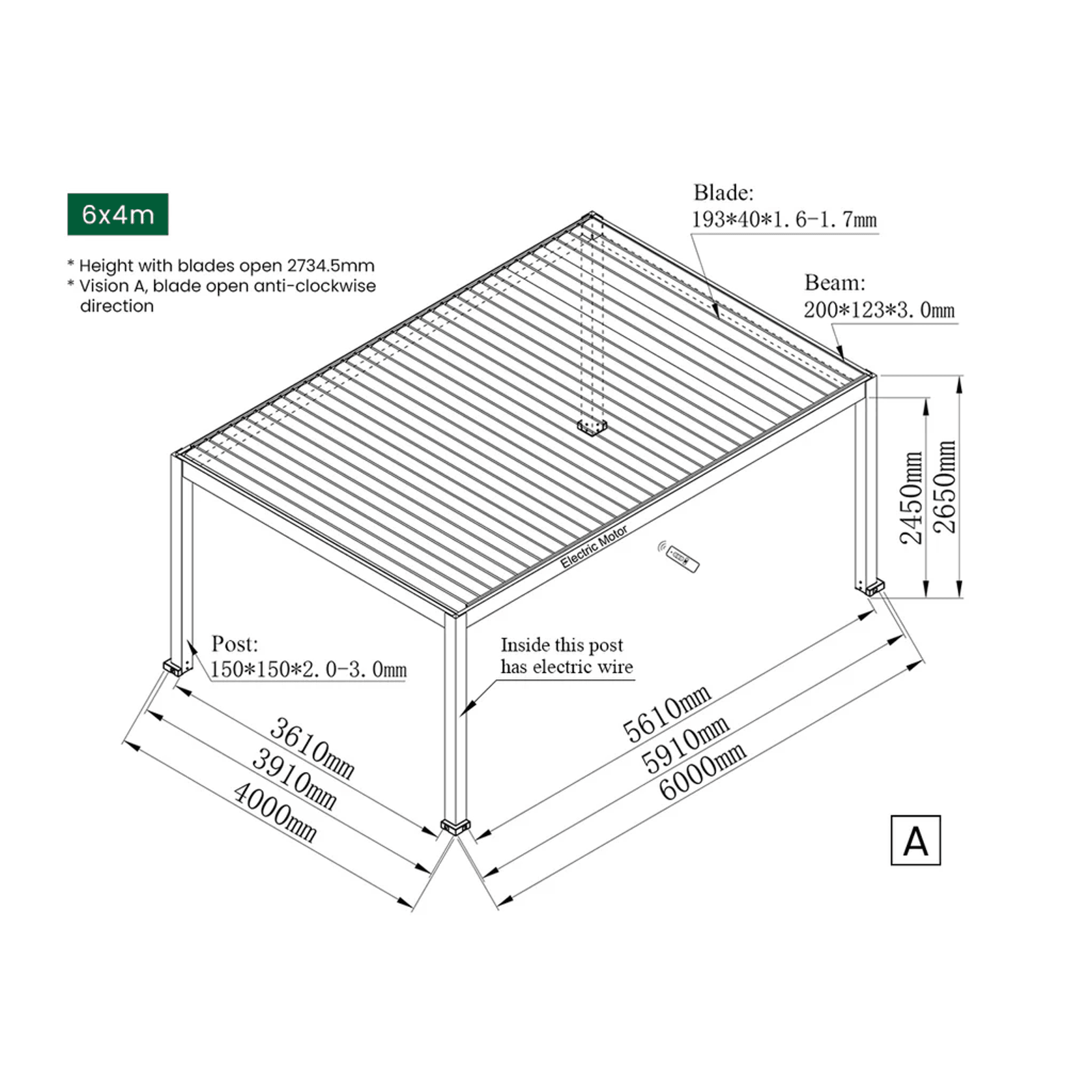 Tasman Motorised Freestanding Louvre Roof gallery detail image
