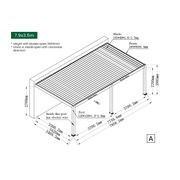 Caribbean Motorised Wall Mounted Louvre Roof Aluminium Pergola gallery detail image