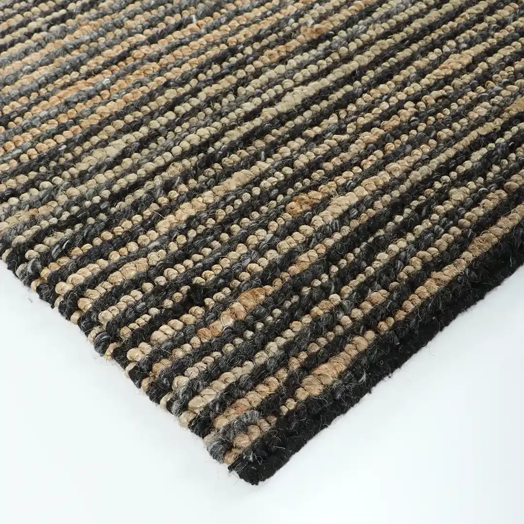 Baya Lima Entrance Mat - Charcoal/Natural | 50% Wool, 50% Jute gallery detail image