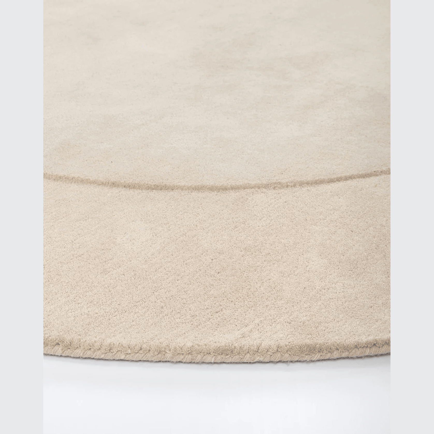 Baya Form 100% Wool Rug - Natural | Curved Form Rug gallery detail image