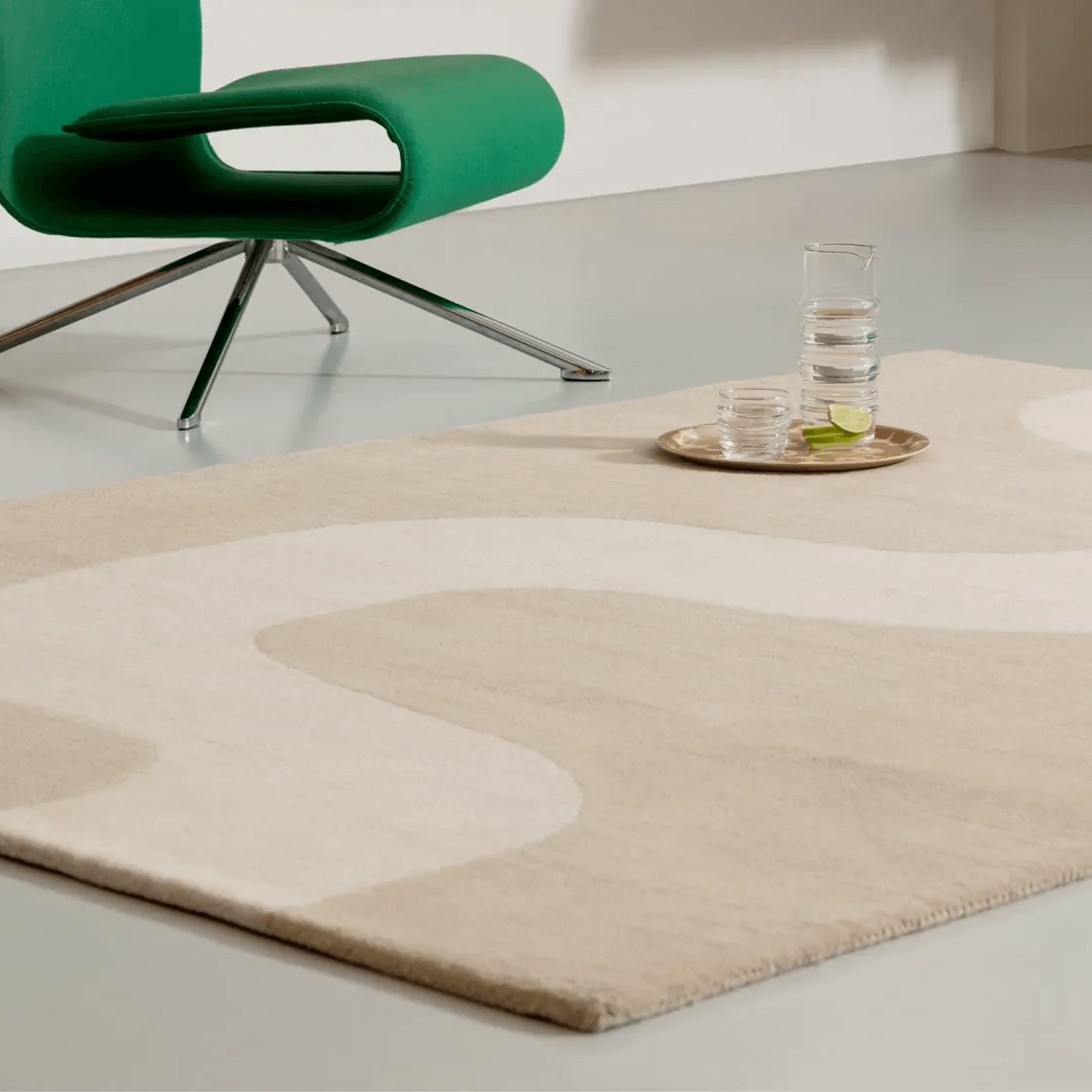 Marimekko Seireeni - Warm Beige | 100% Wool Designer Floor Rug gallery detail image