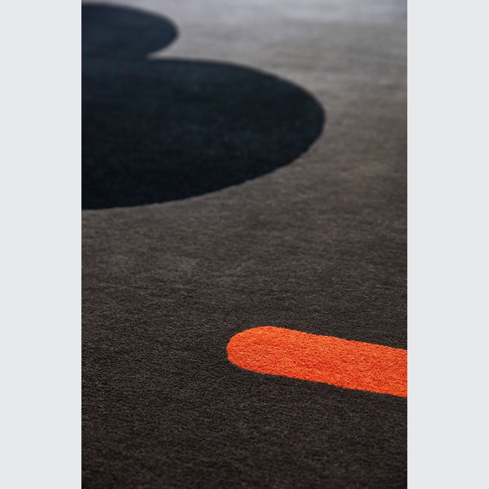 Orla Kiely Geo Flower Graphic Rug - Slate | 100% Wool Designer Floor Rug gallery detail image
