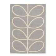 Orla Kiely Giant Linear Stem Rug - Grey | 100% Wool Designer Floor Rug gallery detail image