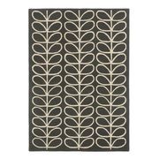Orla Kiely Linear Stem Rug - Slate | 100% Wool Designer Floor Rug gallery detail image
