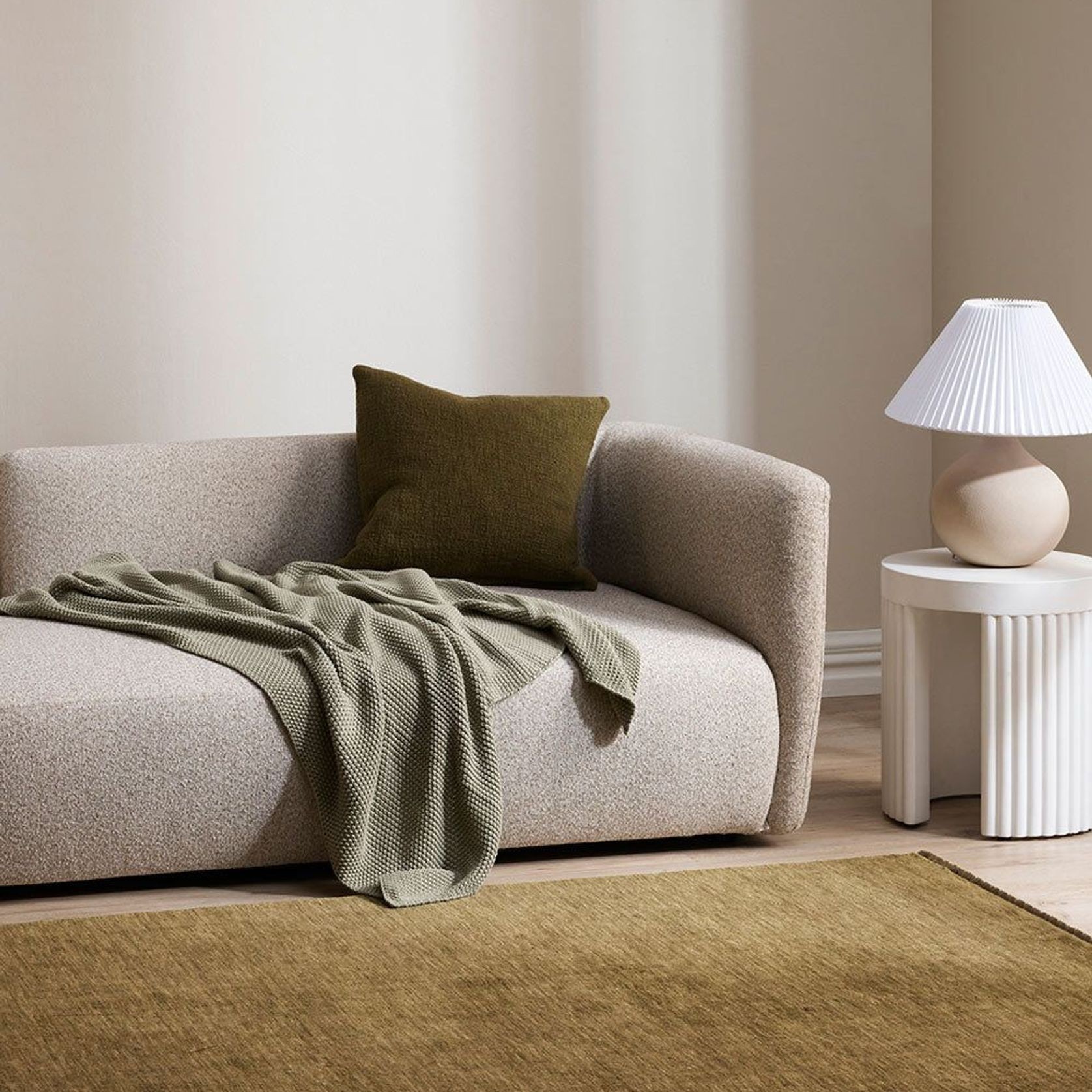 Baya Sandringham 100% NZ Wool Rug - Moss gallery detail image