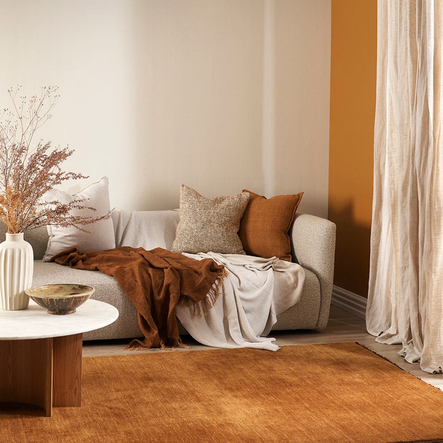 Baya Sandringham 100% NZ Wool Rug - Pecan gallery detail image