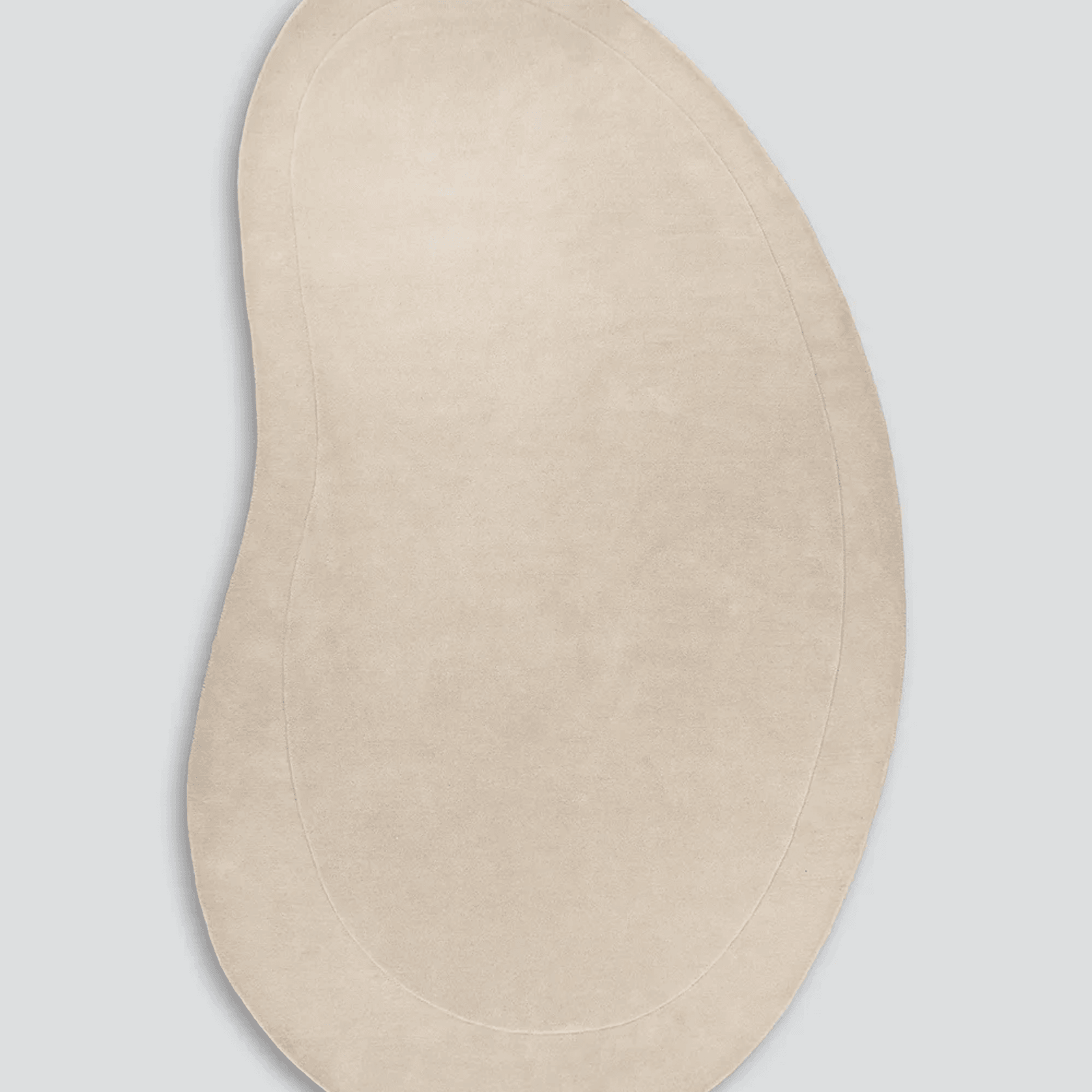 Baya Form 100% Wool Rug - Natural | Curved Form Rug gallery detail image