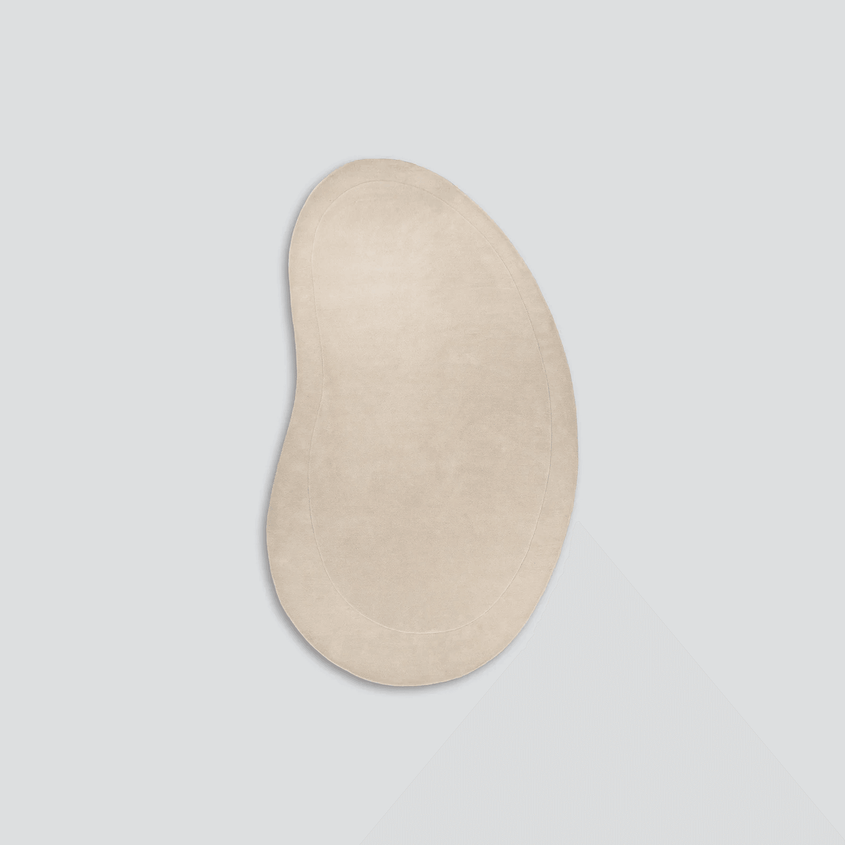 Baya Form 100% Wool Rug - Natural | Curved Form Rug gallery detail image
