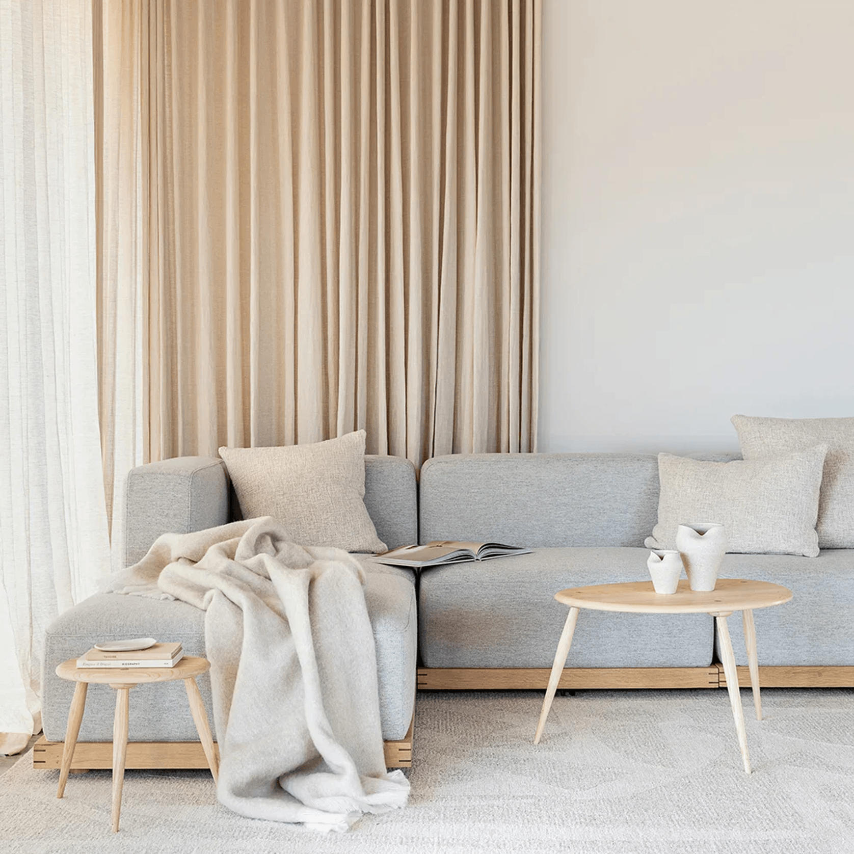 Baya Maya 100% Wool Rug - Oatmeal gallery detail image