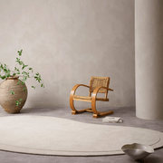 Baya Form 100% Wool Rug - Natural | Curved Form Rug gallery detail image