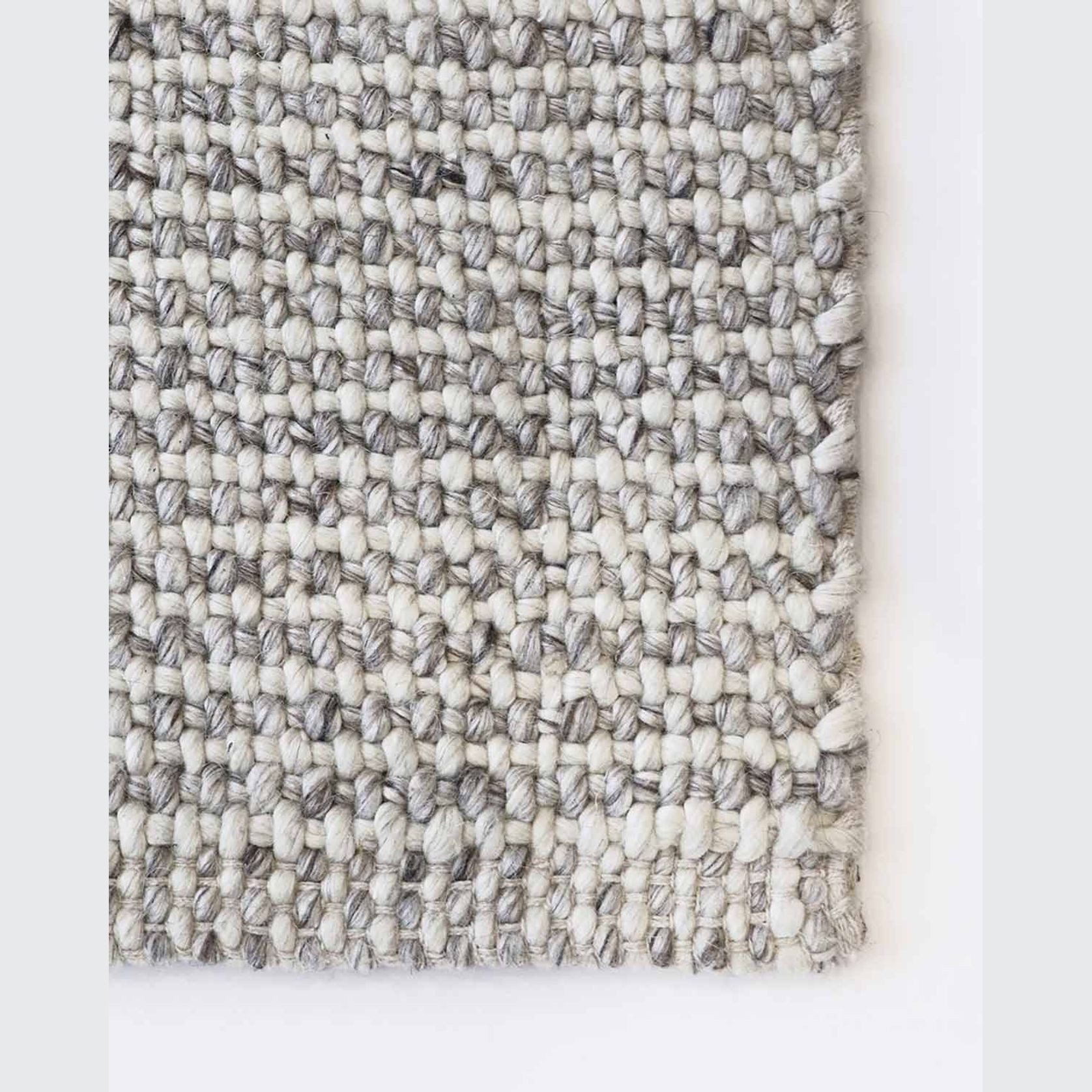 Baya Kansas Handwoven Textured Rug - Oyster/Natural gallery detail image