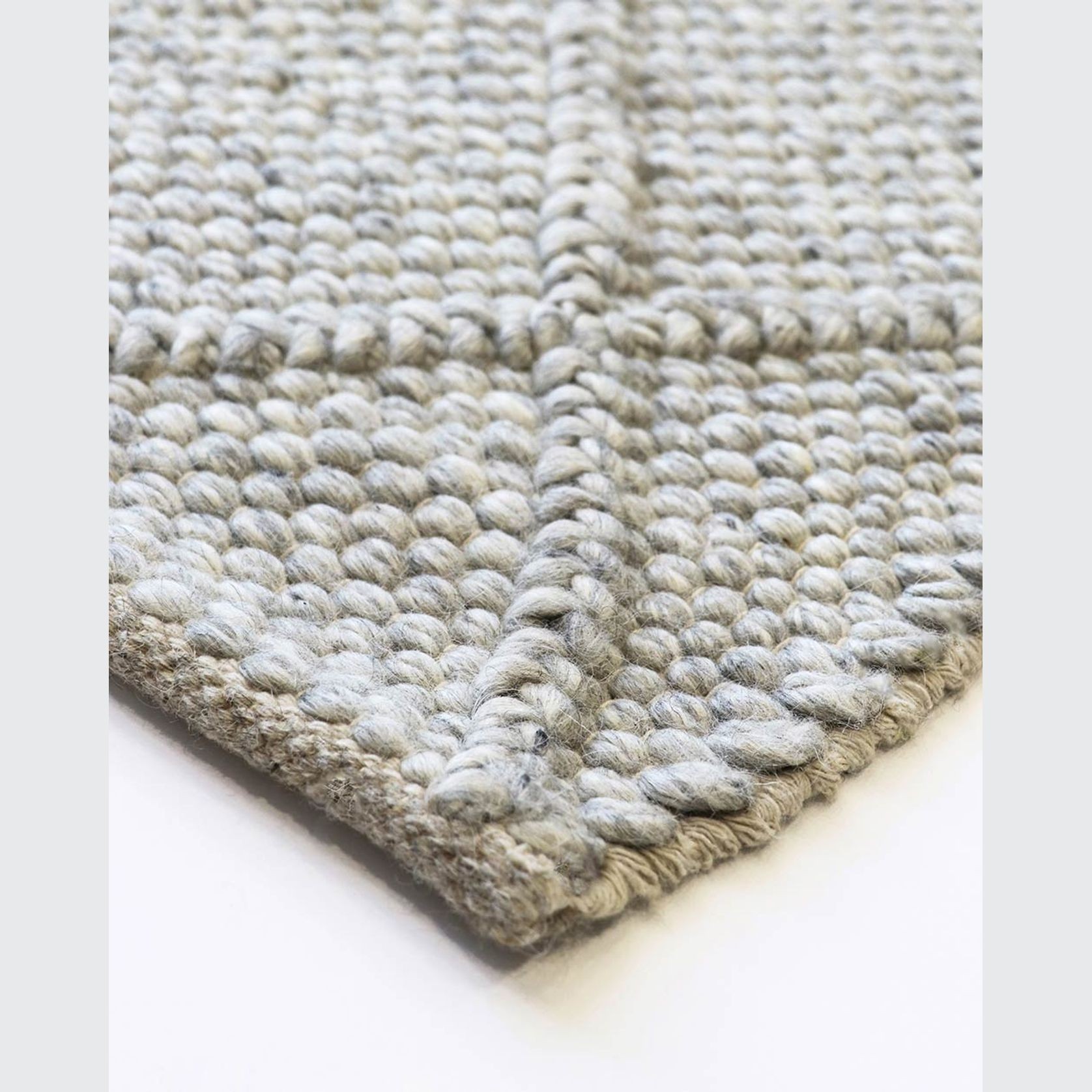 Baya Dakota Handwoven Textured Rug - Silver Birch gallery detail image