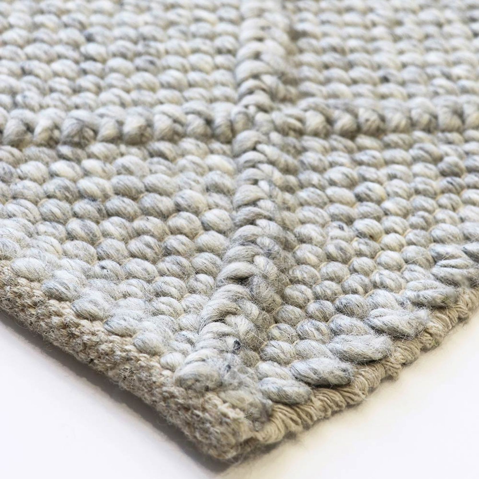 Baya Dakota Handwoven Textured Rug - Silver Birch gallery detail image