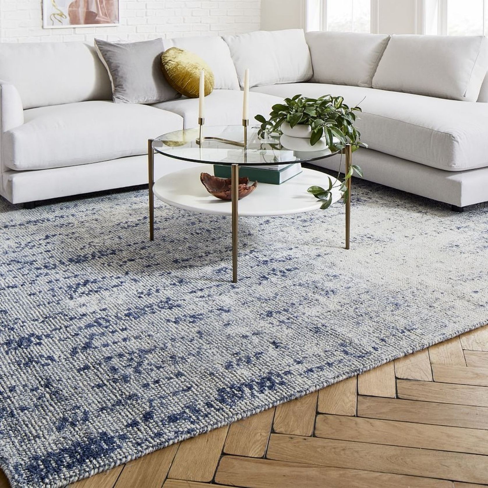 Distressed Foliage Rug gallery detail image