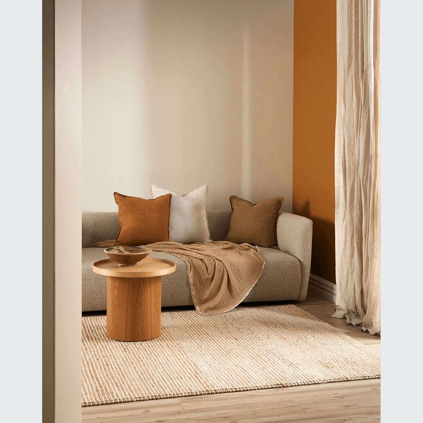 Baya Lima Floor Rug - Sand/Natural | Jute and Wool Blend gallery detail image