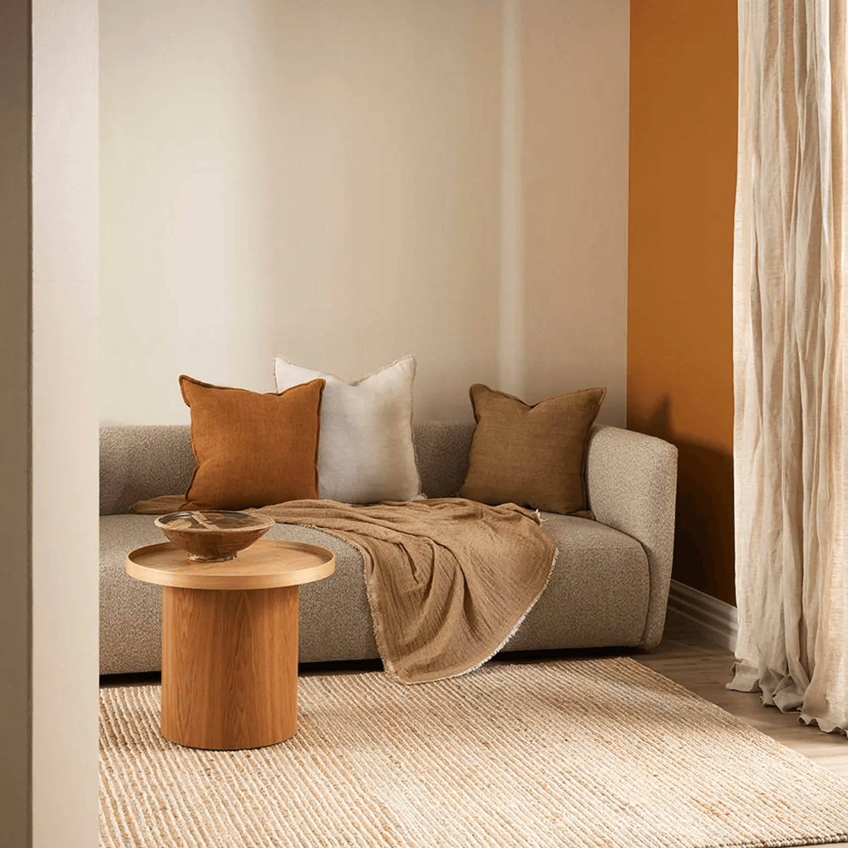 Baya Lima Floor Rug - Sand/Natural | Jute and Wool Blend gallery detail image