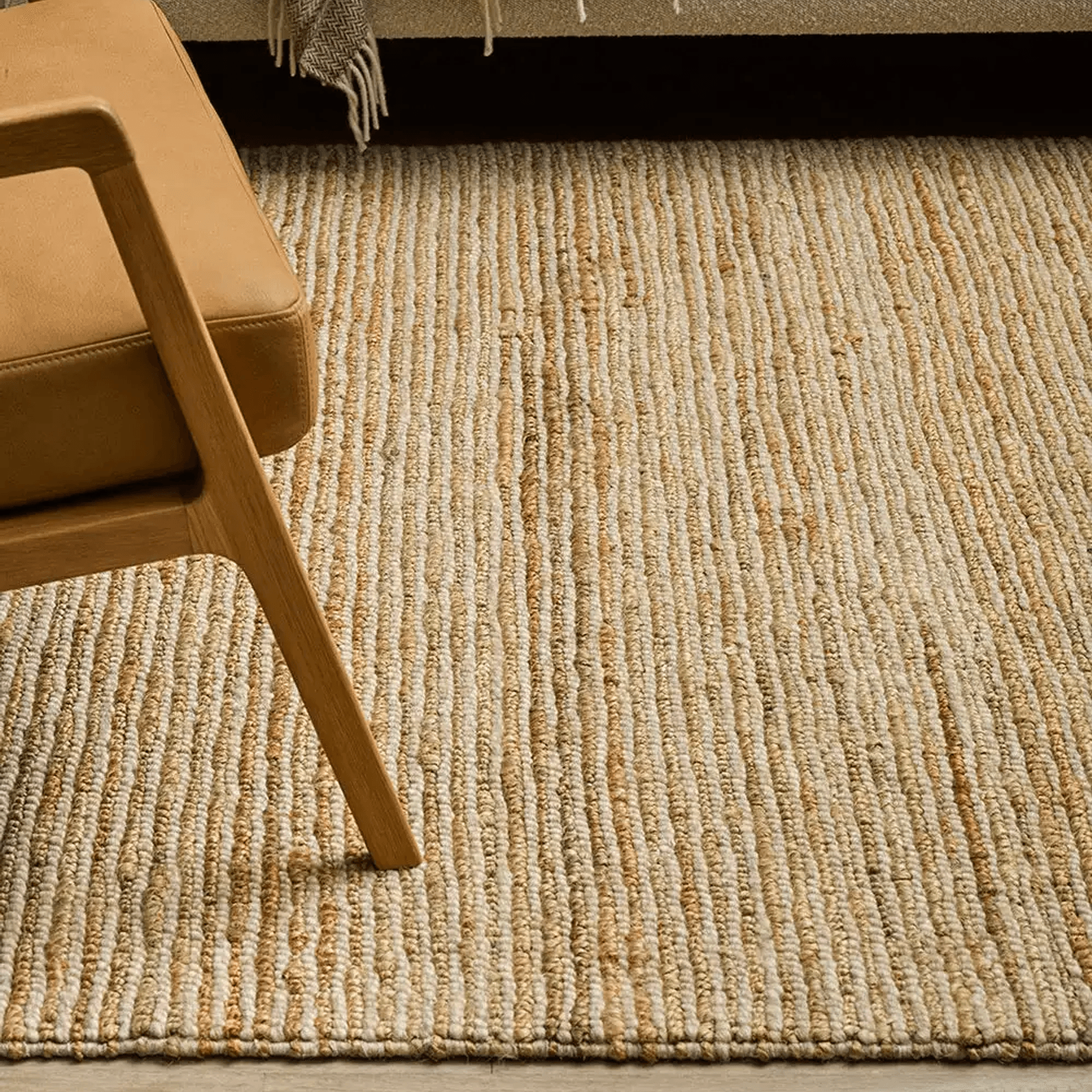 Baya Lima Floor Rug - Sand/Natural | Jute and Wool Blend gallery detail image