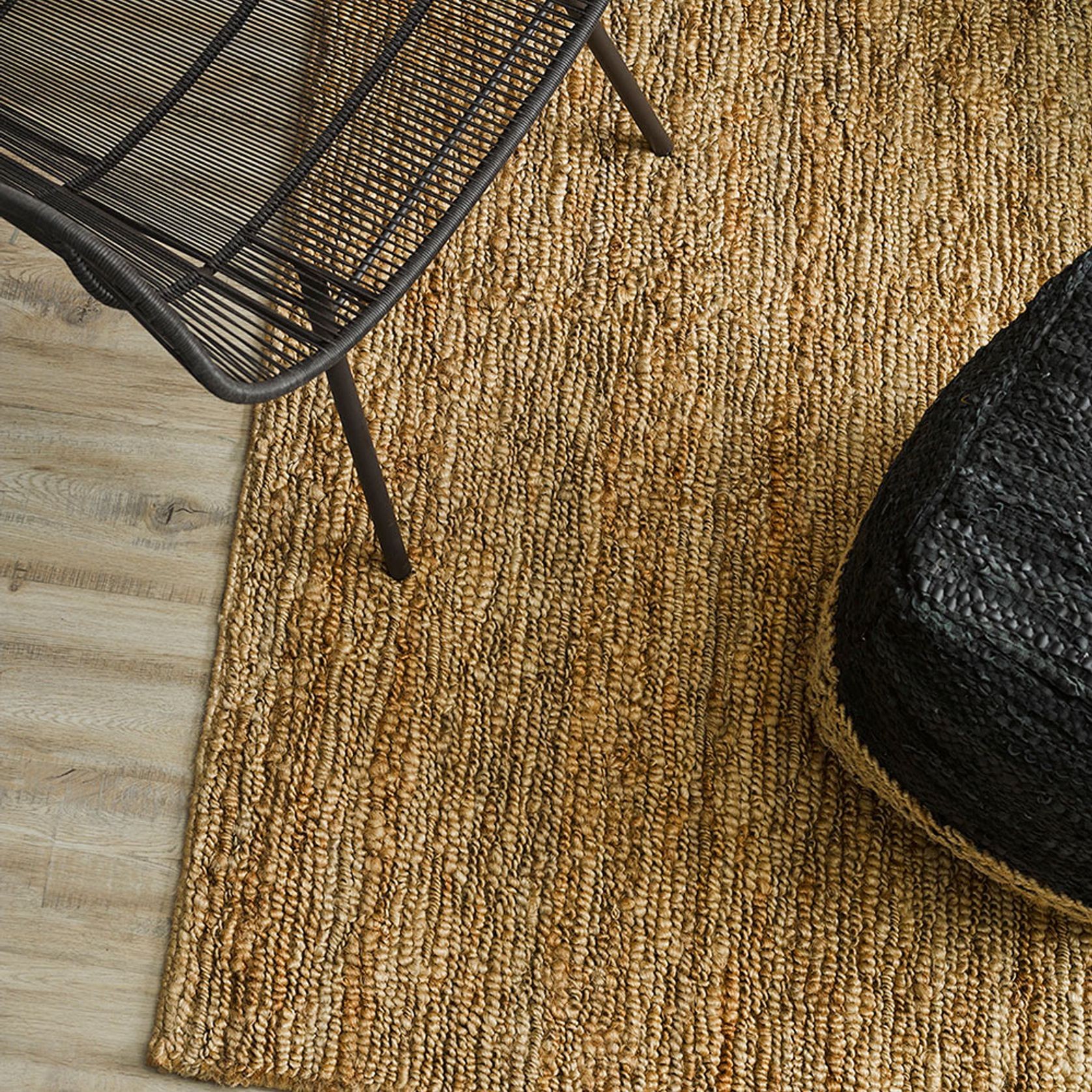 Baya Madagascar 100% Hemp Floor Rug - Natural Brown gallery detail image