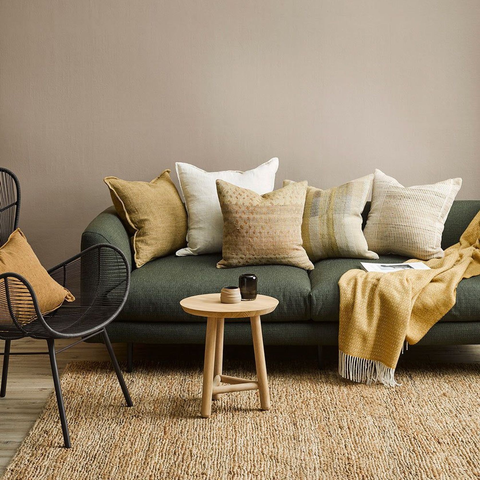 Baya Madagascar 100% Hemp Floor Rug - Natural Brown gallery detail image