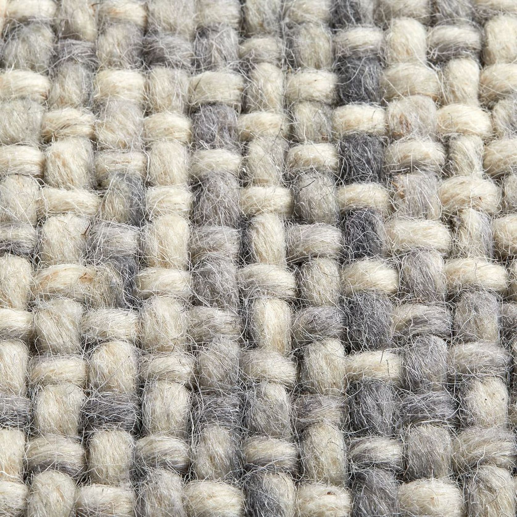 Mid-Century Heathered Basketweave Wool Rug gallery detail image
