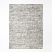 Mid-Century Heathered Basketweave Wool Rug gallery detail image