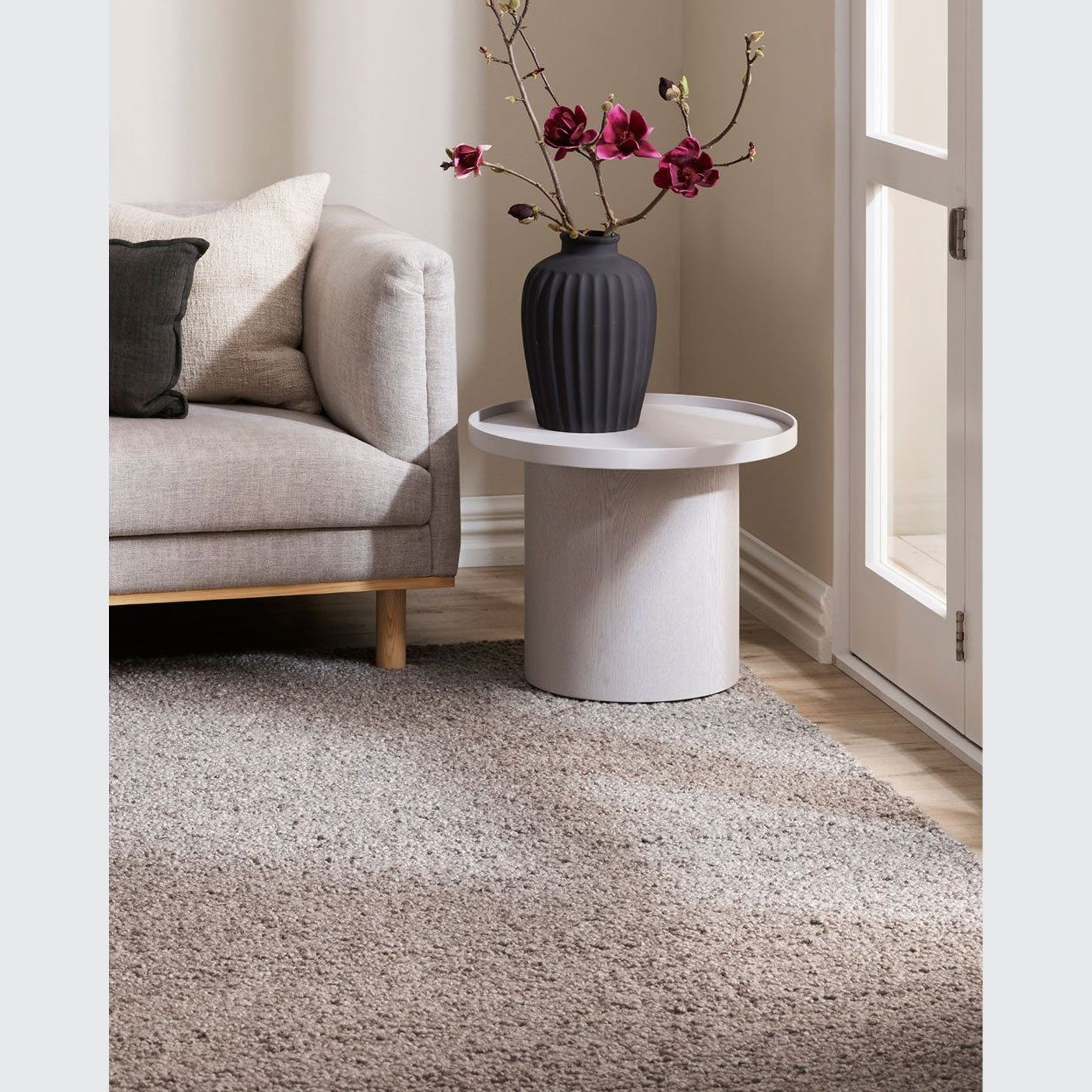 Baya Mt Somers Handwoven 100% Wool Rug - Smoke Grey | 200 x 300cm gallery detail image