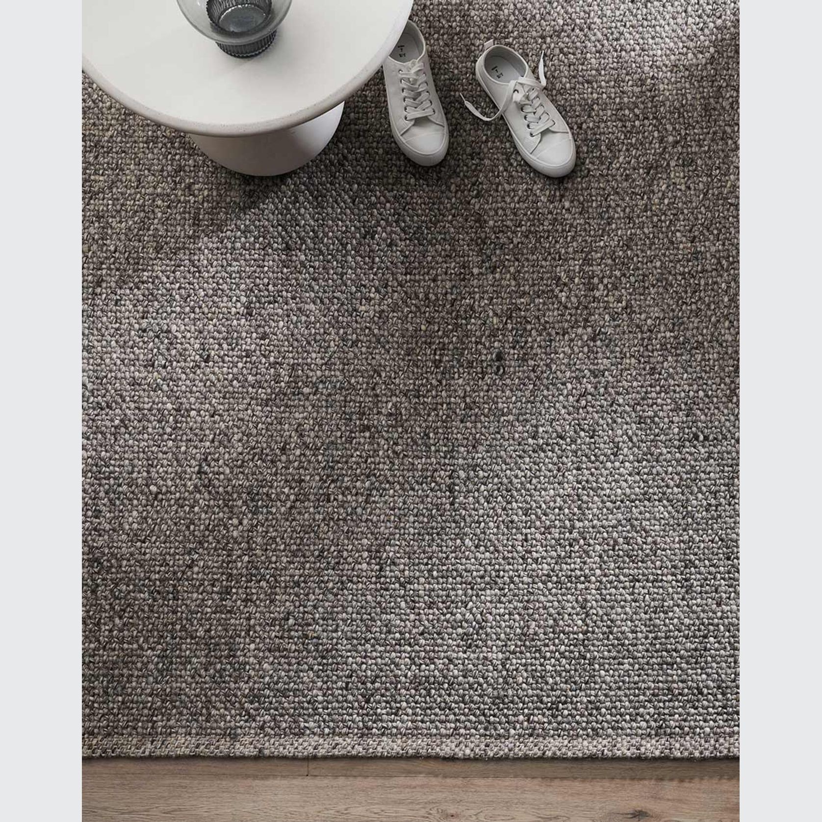 Baya Nebraska Handwoven Textured Rug - Ash gallery detail image