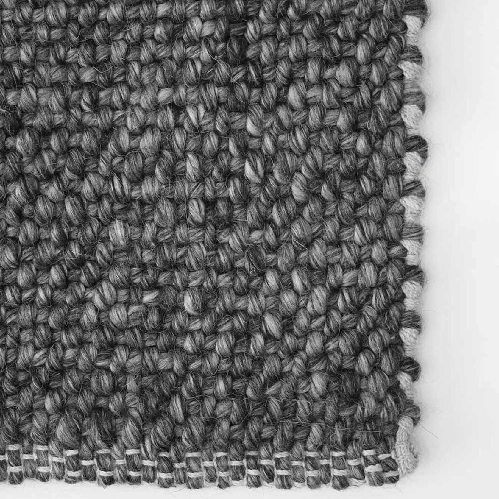 Baya Nebraska Handwoven Textured Rug - Charcoal gallery detail image