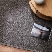 Baya Nebraska Handwoven Textured Rug - Charcoal gallery detail image