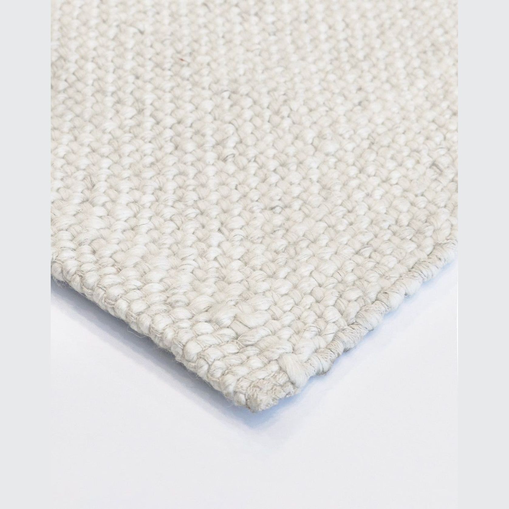 Baya Nebraska Handwoven Textured Rug - Natural White gallery detail image