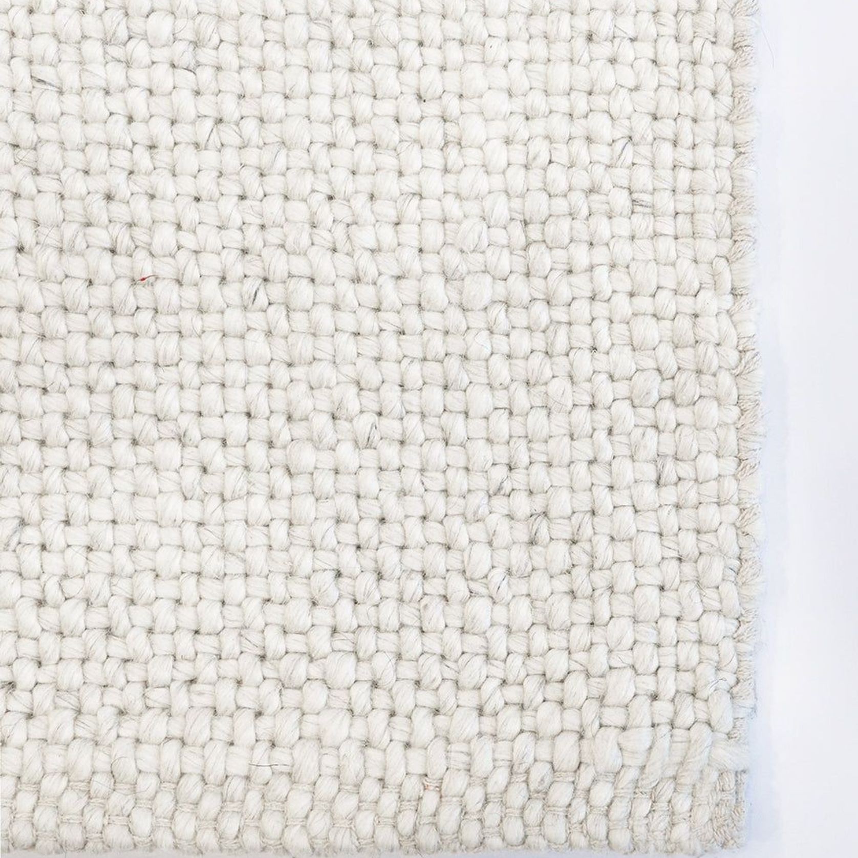 Baya Nebraska Handwoven Textured Rug - Natural White gallery detail image