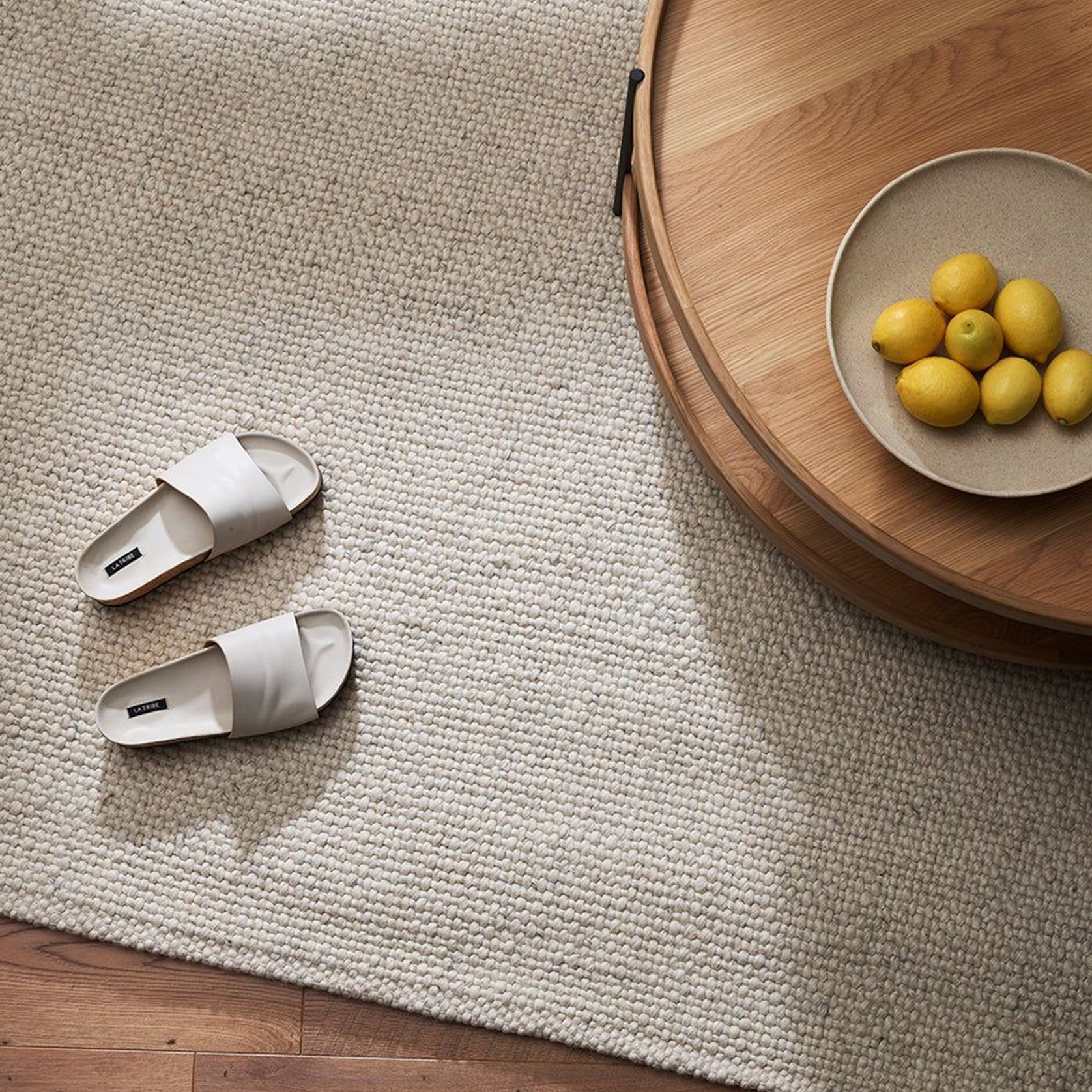 Baya Nebraska Handwoven Textured Rug - Natural White gallery detail image