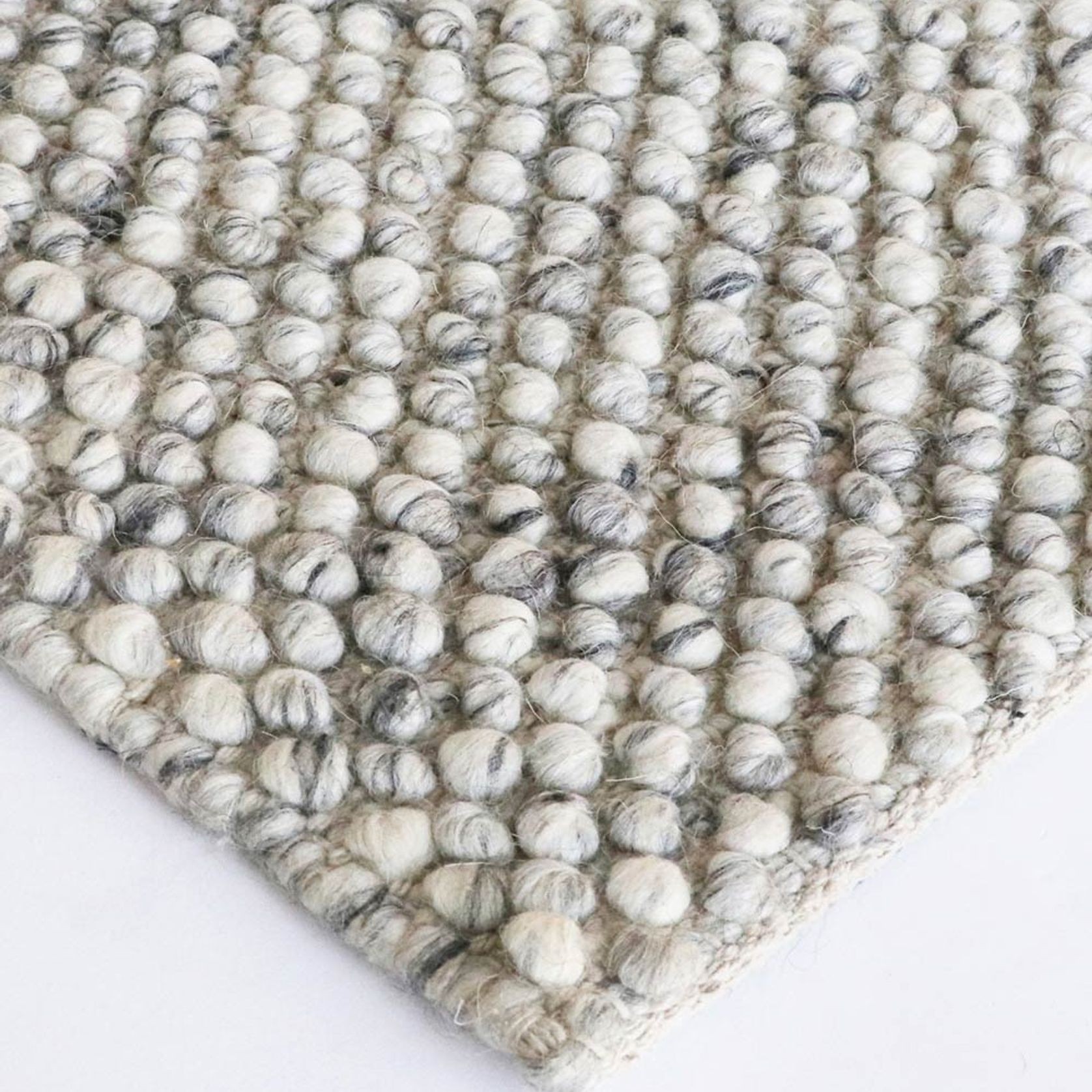 Baya Roxburgh Handwoven Loop Pile Rug - Flint Grey gallery detail image