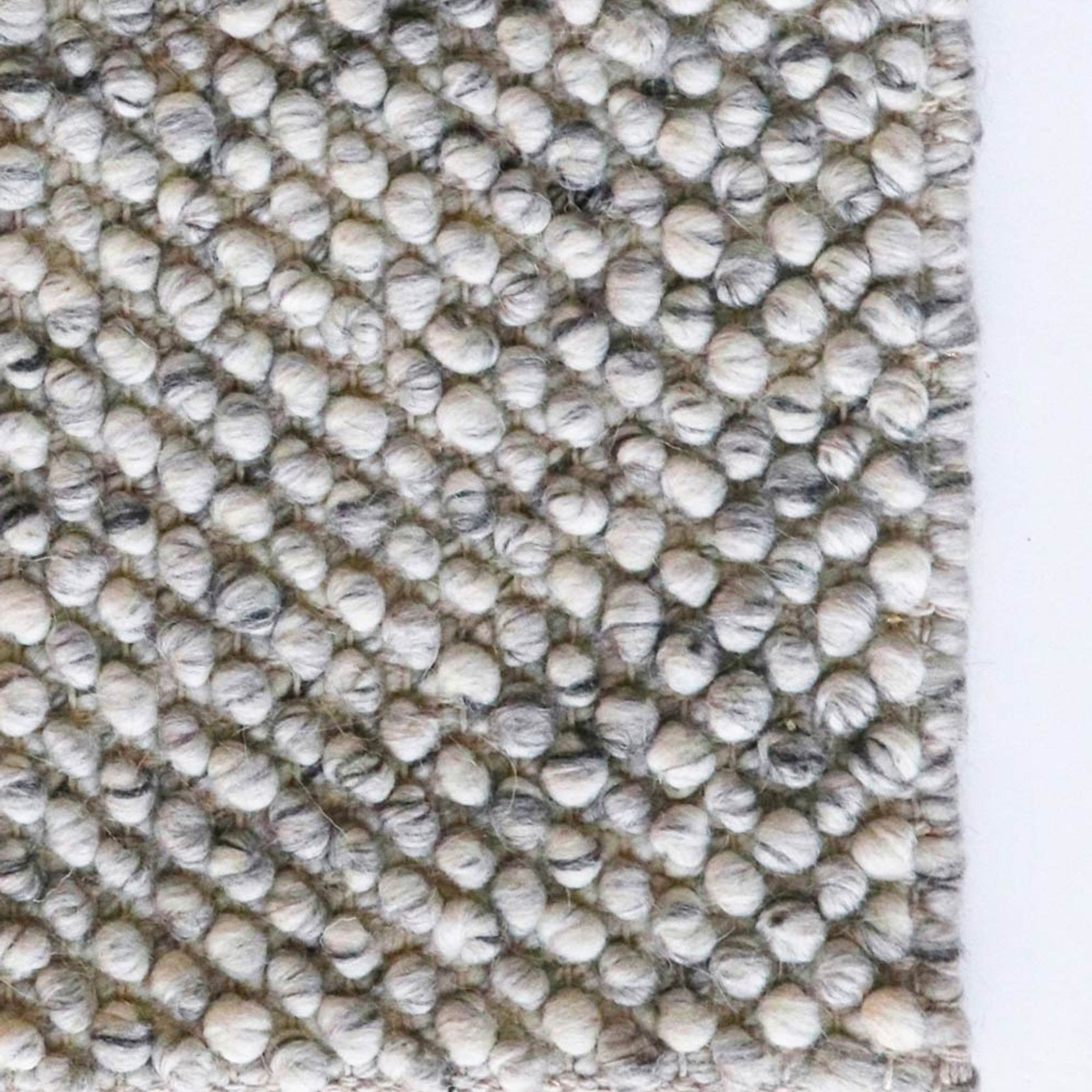 Baya Roxburgh Handwoven Loop Pile Rug - Flint Grey gallery detail image