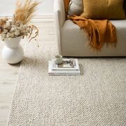 Baya Roxburgh Handwoven Loop Pile Rug - Parchment gallery detail image