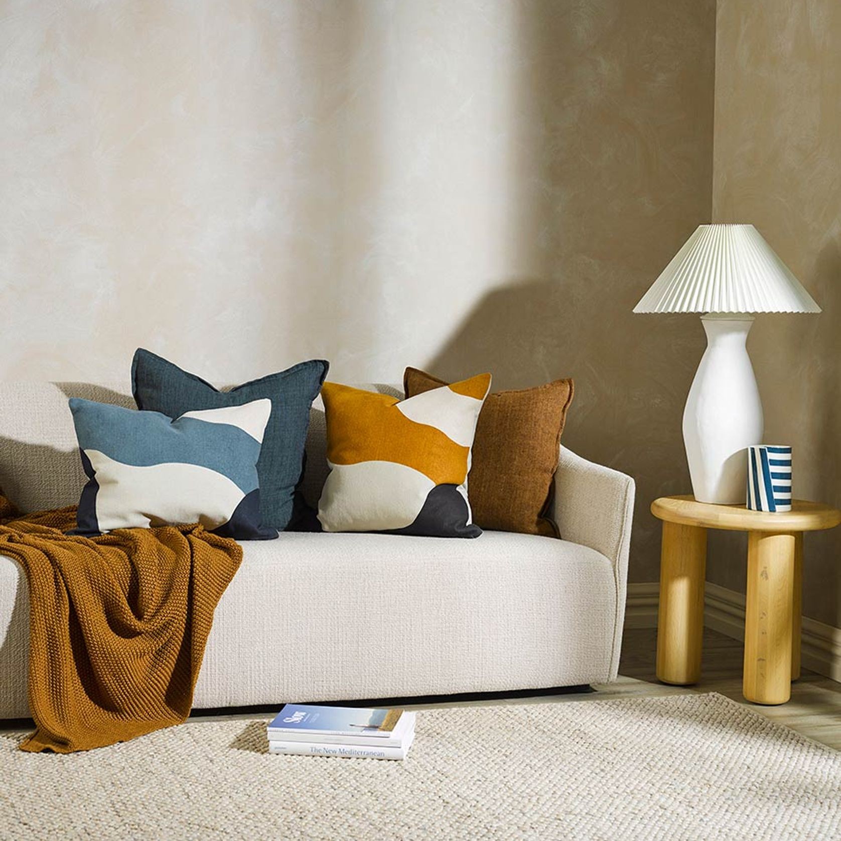 Baya Roxburgh Handwoven Loop Pile Rug - Parchment gallery detail image