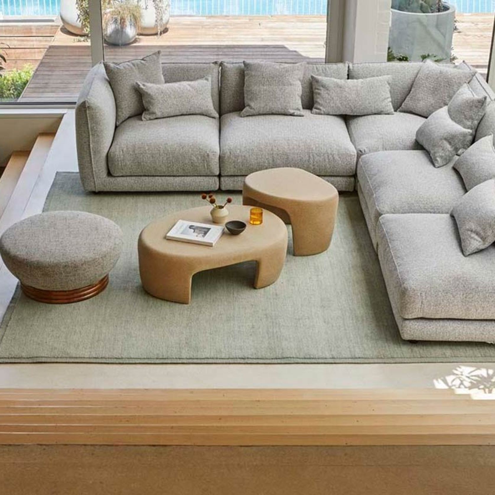 Soren Liv Bower Frame Rug - Seafoam gallery detail image