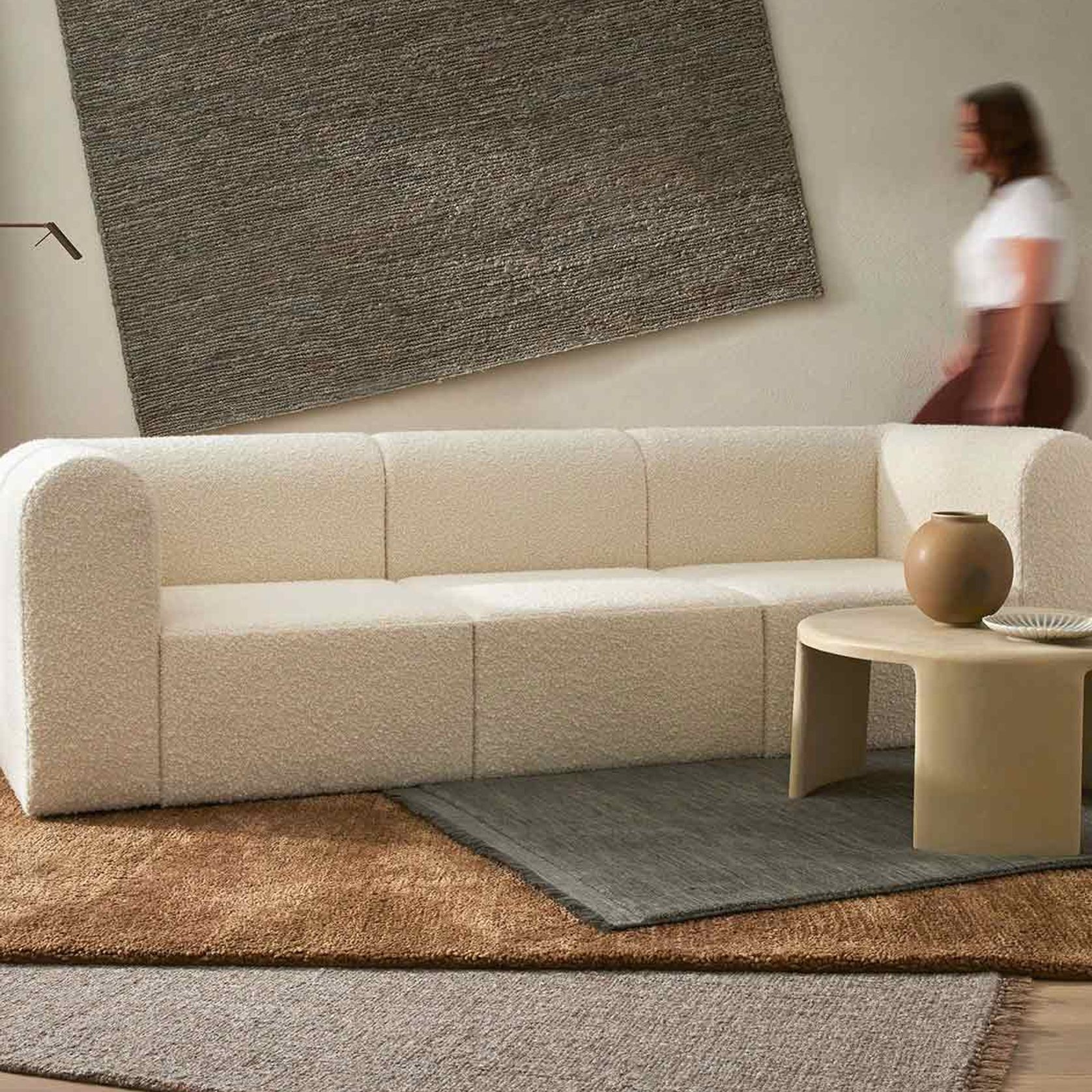 Weave Home Silvio Floor Rug - Fog | NZ Wool | Two Sizes gallery detail image