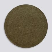 Baya Tairua Handbraided Circular Rug - Moss Green gallery detail image
