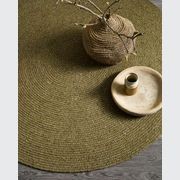 Baya Tairua Handbraided Circular Rug - Moss Green gallery detail image