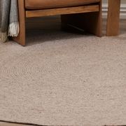 Baya Tairua Handbraided Circular Rug - Natural/Straw gallery detail image