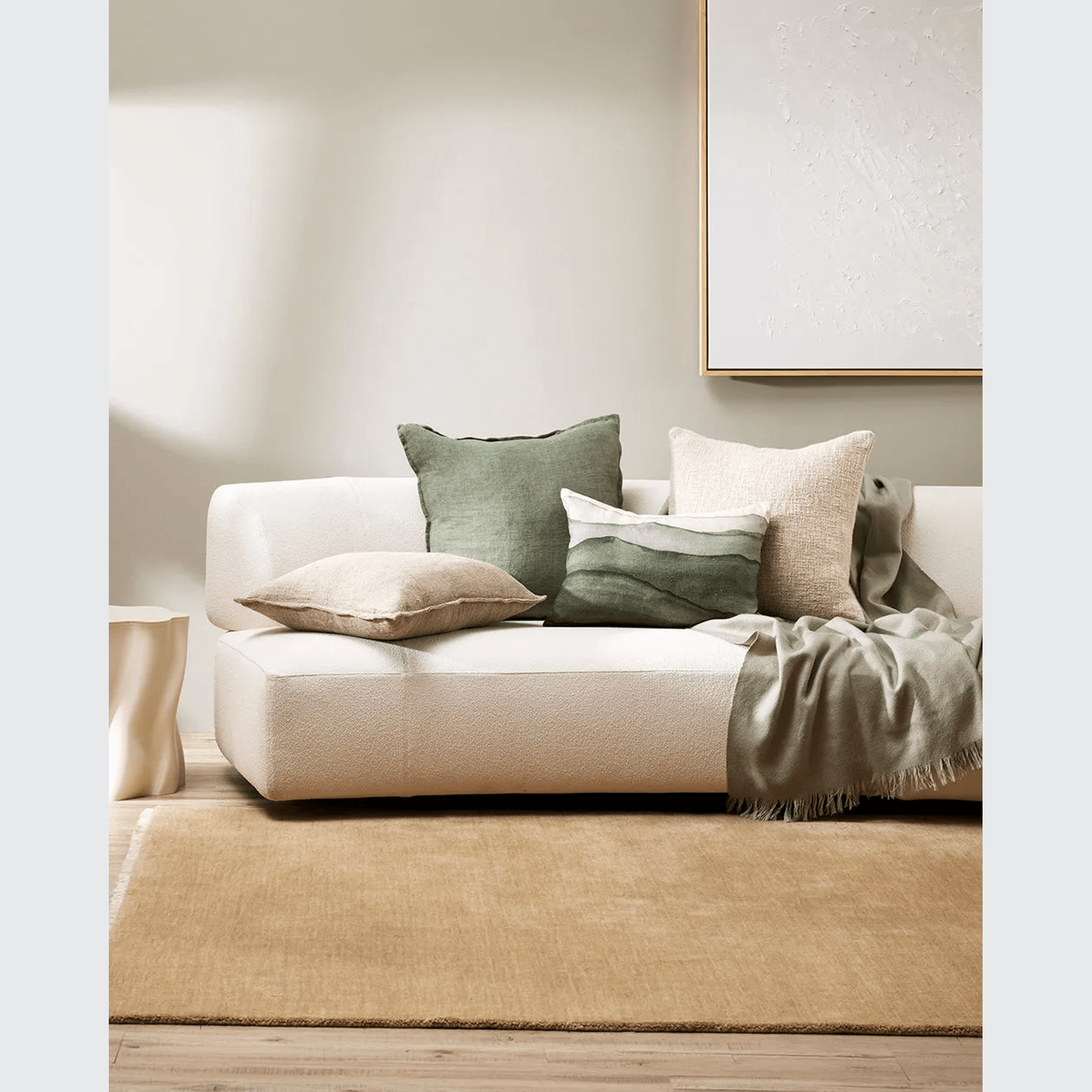 Baya Sandringham 100% NZ Wool Rug - Putty gallery detail image