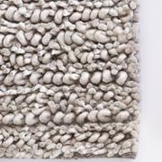 Baya Wanaka Handwoven Loop and Cut Pile Rug - Light Grey gallery detail image