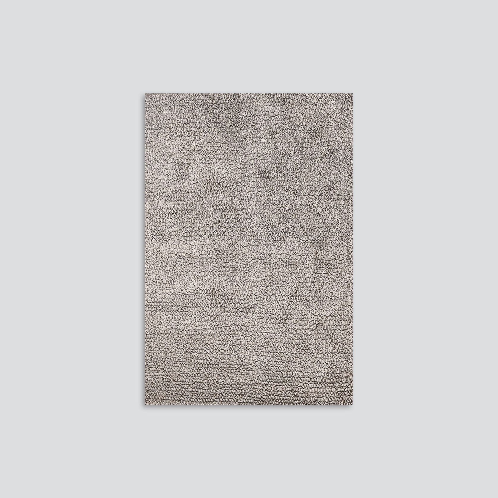 Baya Wanaka Handwoven Loop and Cut Pile Rug - Light Grey gallery detail image