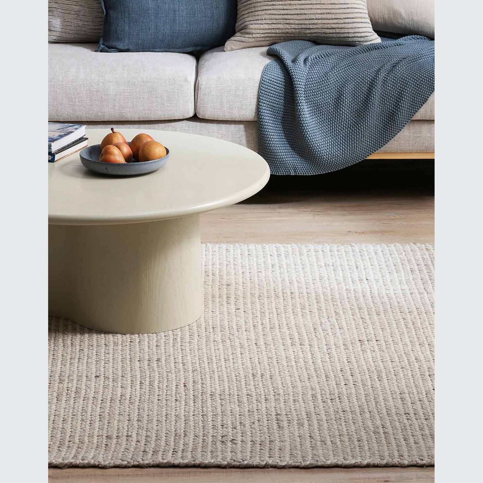 Baya Kansas Handwoven Textured Rug - Oyster/Natural gallery detail image