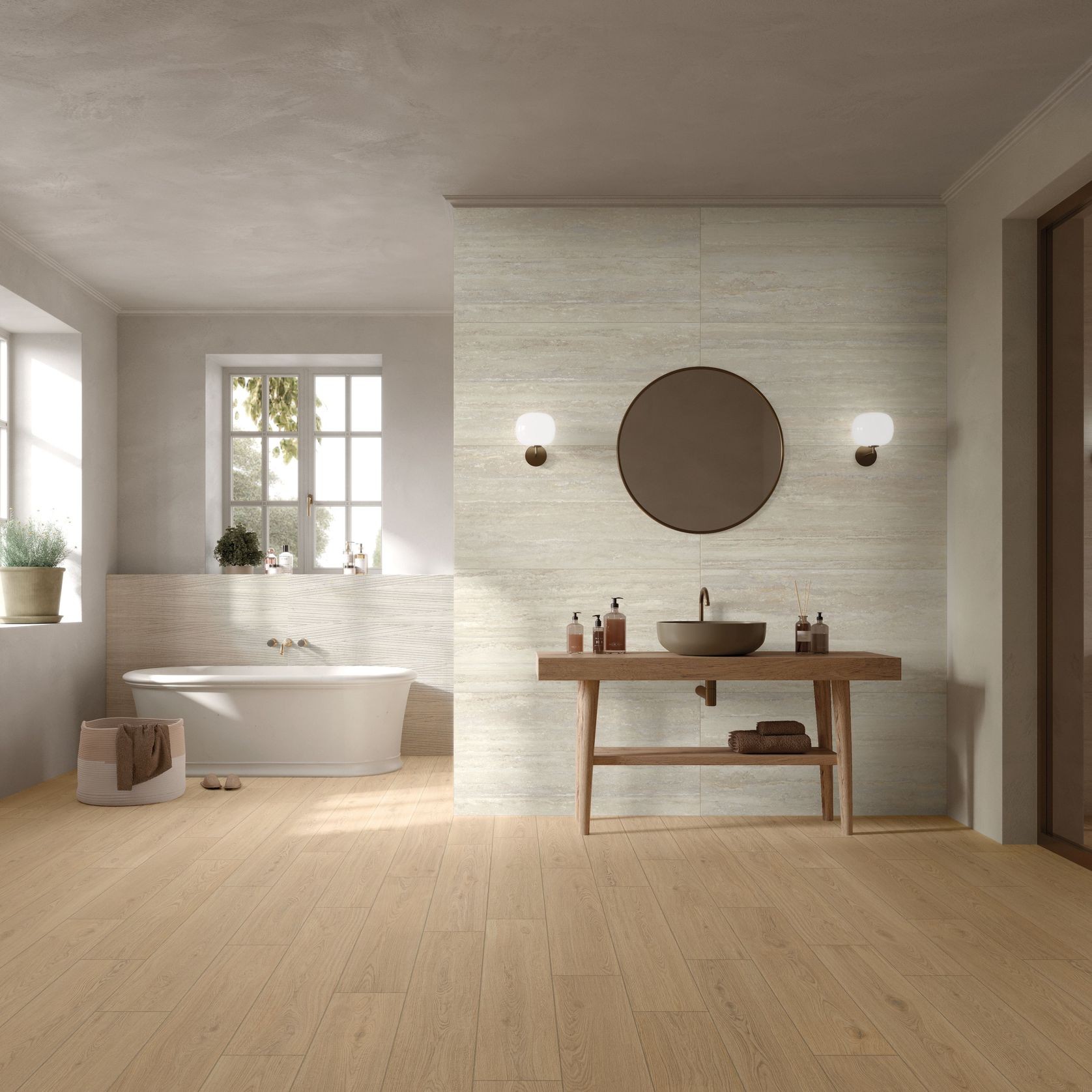 Travertino Vein Cut by MGM | European Porcelain gallery detail image
