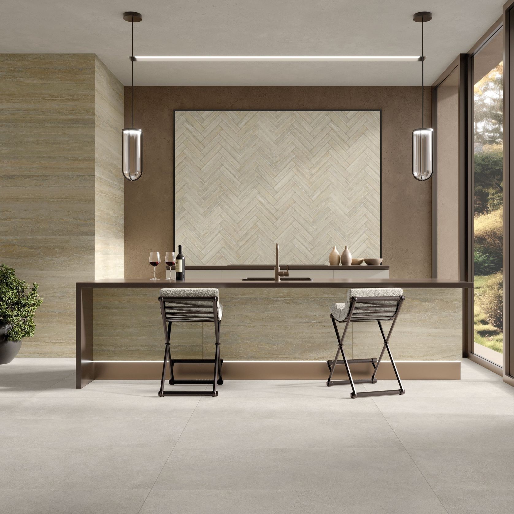 Travertino Vein Cut by MGM | European Porcelain gallery detail image