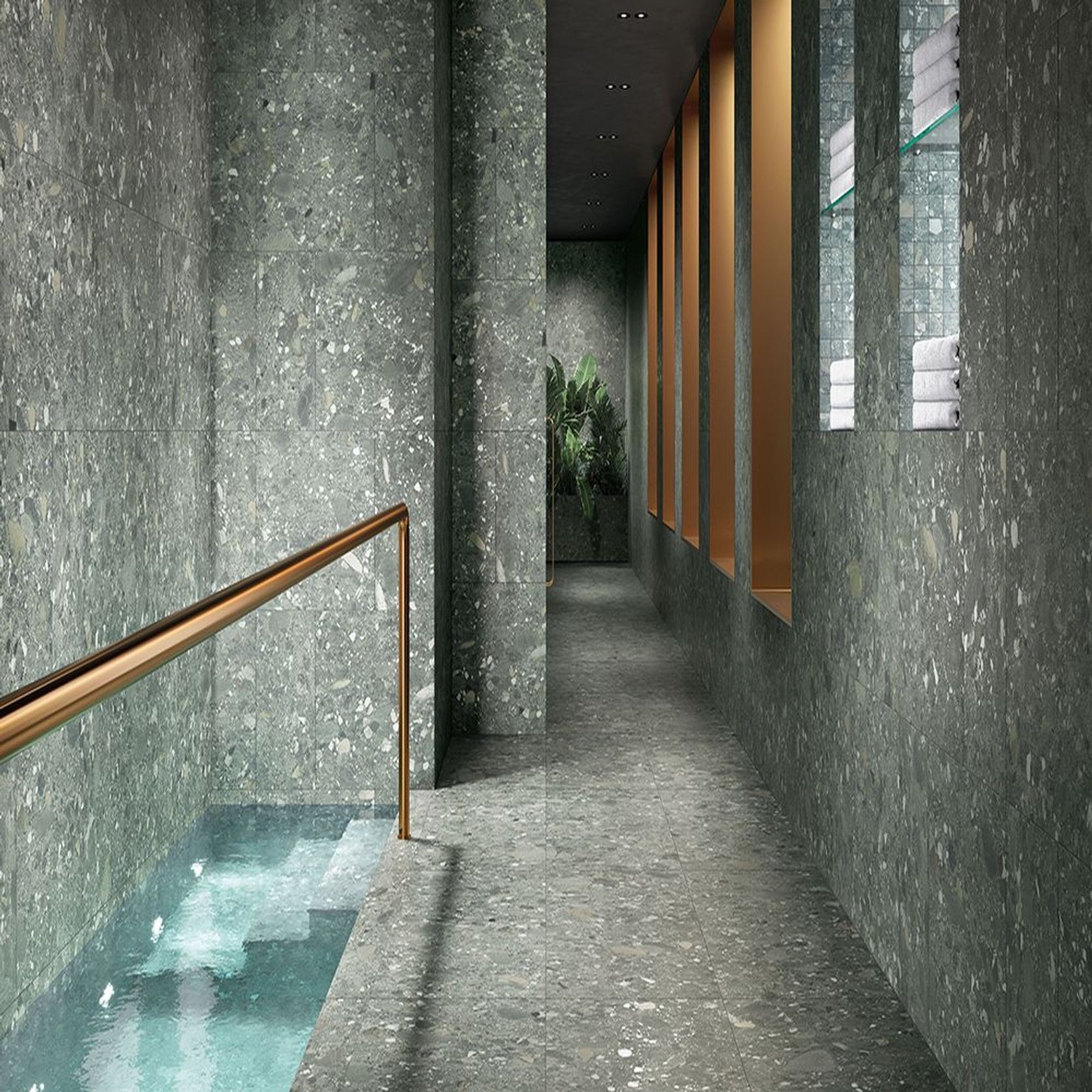 Ceppo Verde Stone Look Porcelain Tiles gallery detail image